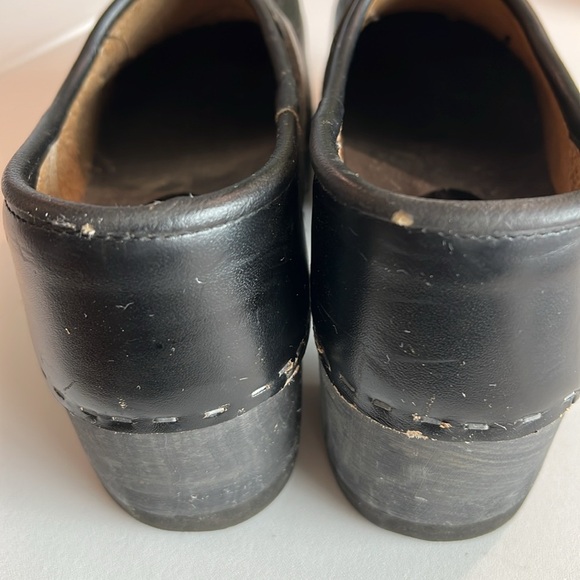 Black Leather Slip-On Clogs - Per, 42, wood and leather - Picture 5 of 9